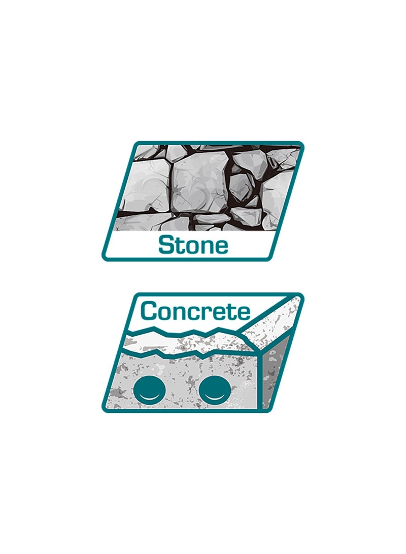 توتال طقم لقم مثقاب مطرقي بنظام إس دي إس بلس للحجر والخرسانة، مكوّن من ٩ قطع بمقاسات من ٦ ملم إلى ١٦ ملم، وبأطوال تتراوح من ١١٠ ملم إلى ١٦٠ ملم، مناسب للاستخدام مع الأدوات اللاسلكية - Image 2